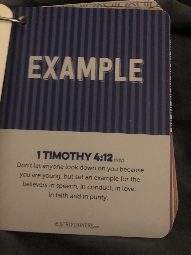 Scriptionery - Go forth Scripture Truths 20 Bible Verses Cards on a ring