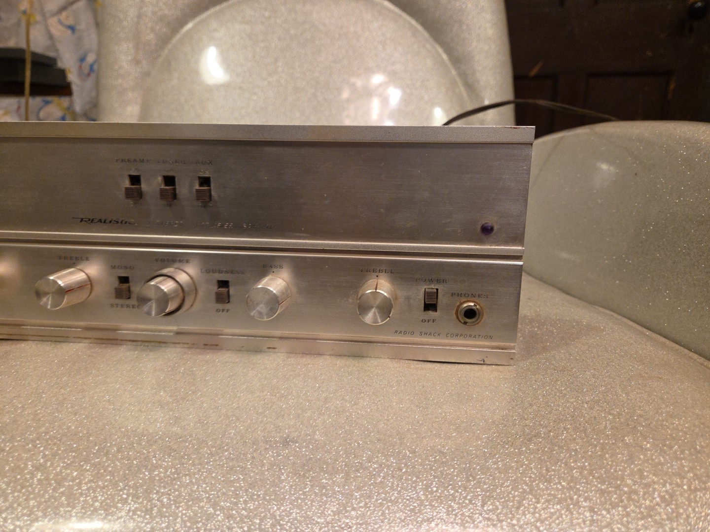 Realistic Stereo Amplifier SAF 24D For Parts Or Repair Missing Cover