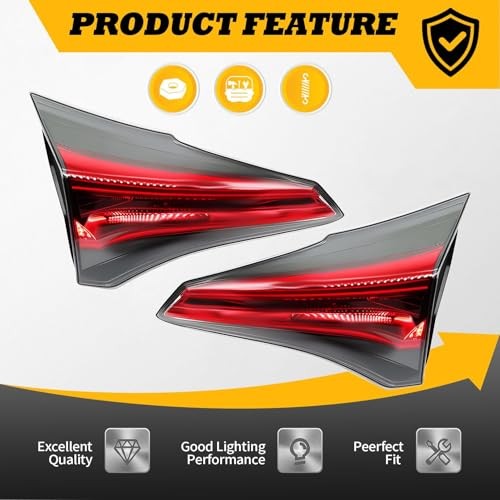 Pair Inner Tail Light Assembly Compatible with 2016 2017 2018 Taillight Rear