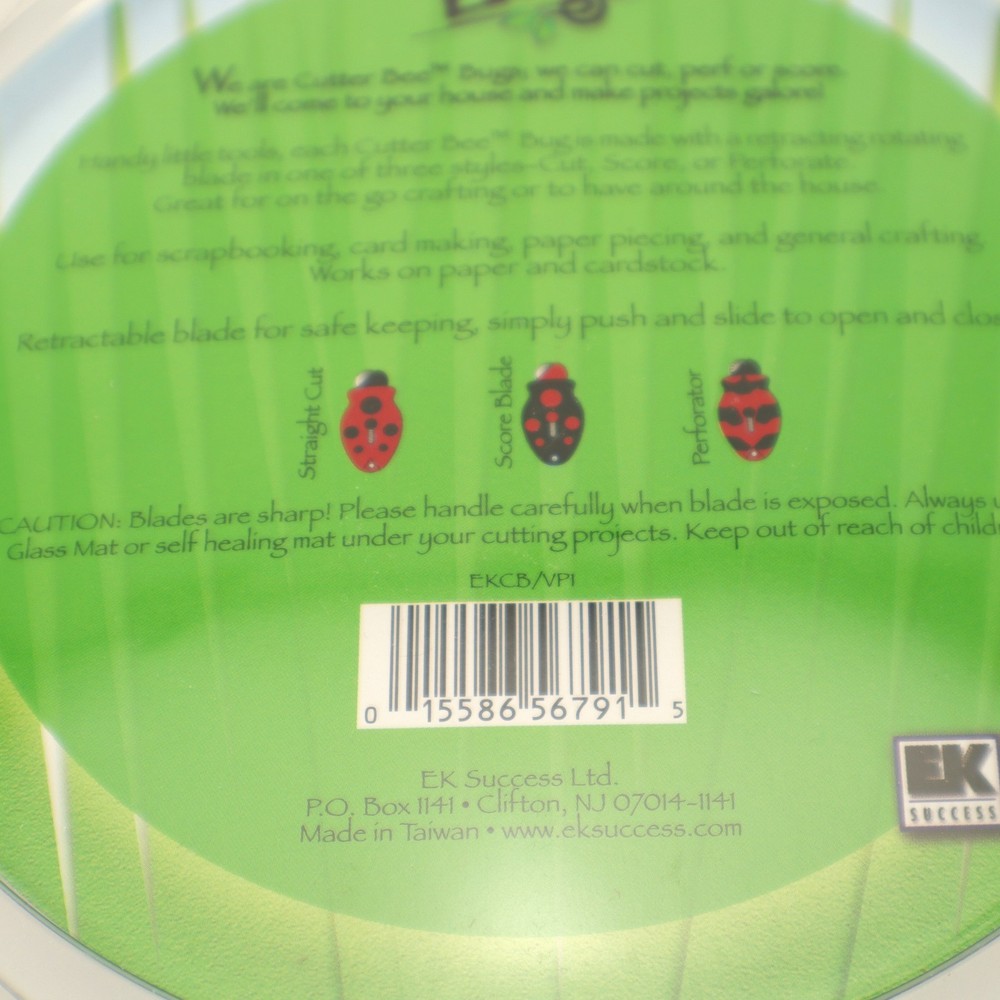 Cutter Bee Bugs Collection LADY BUG 3-Piece Retracting & Rotating Blade NIP