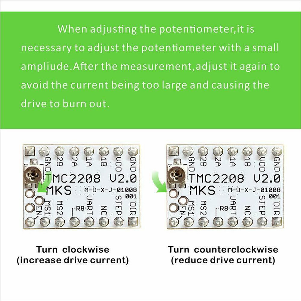 TMC2208 V2.0 Driver Step stick Stepper Motor Mute Driver Module For 3D Printer