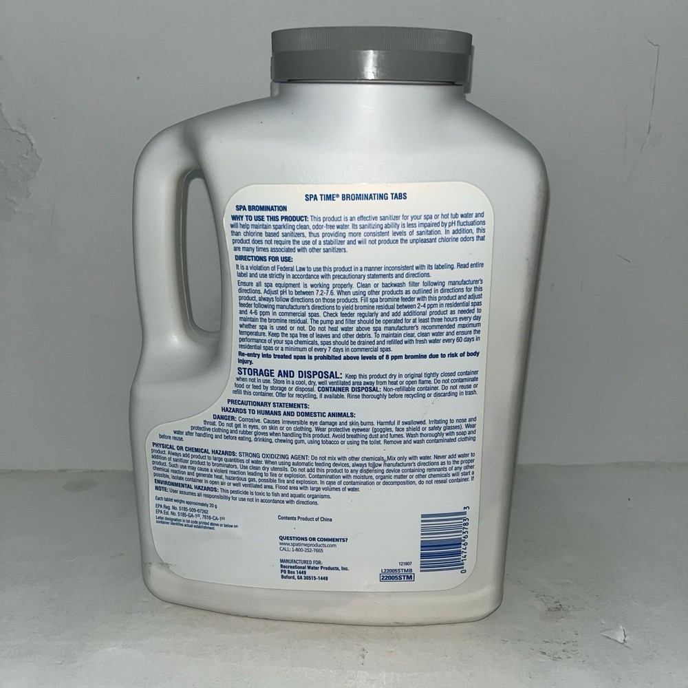 Spa Time Tabs Low Odor Sanitization - 5 lbs