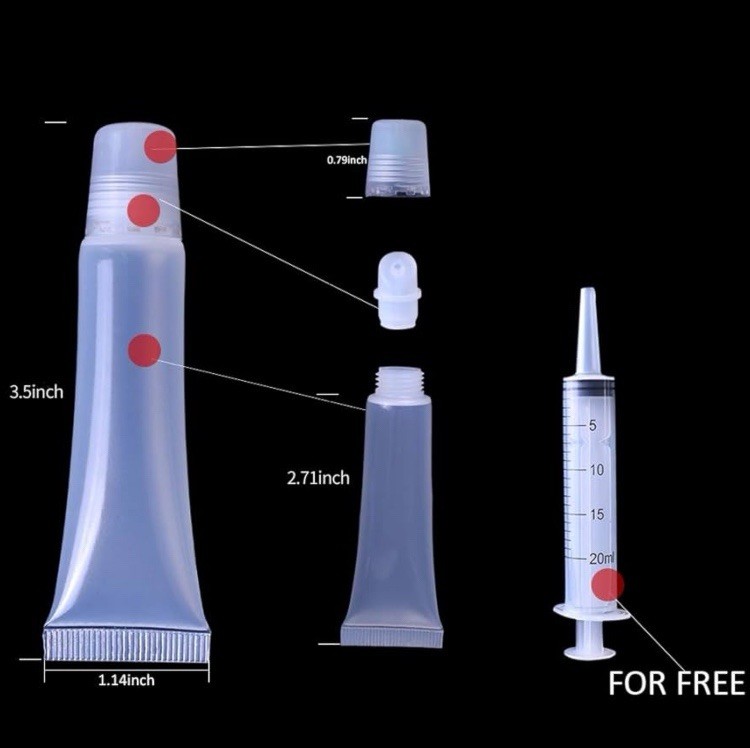 90 PCs Clear Tubes For DIY Lipgloss Balm
