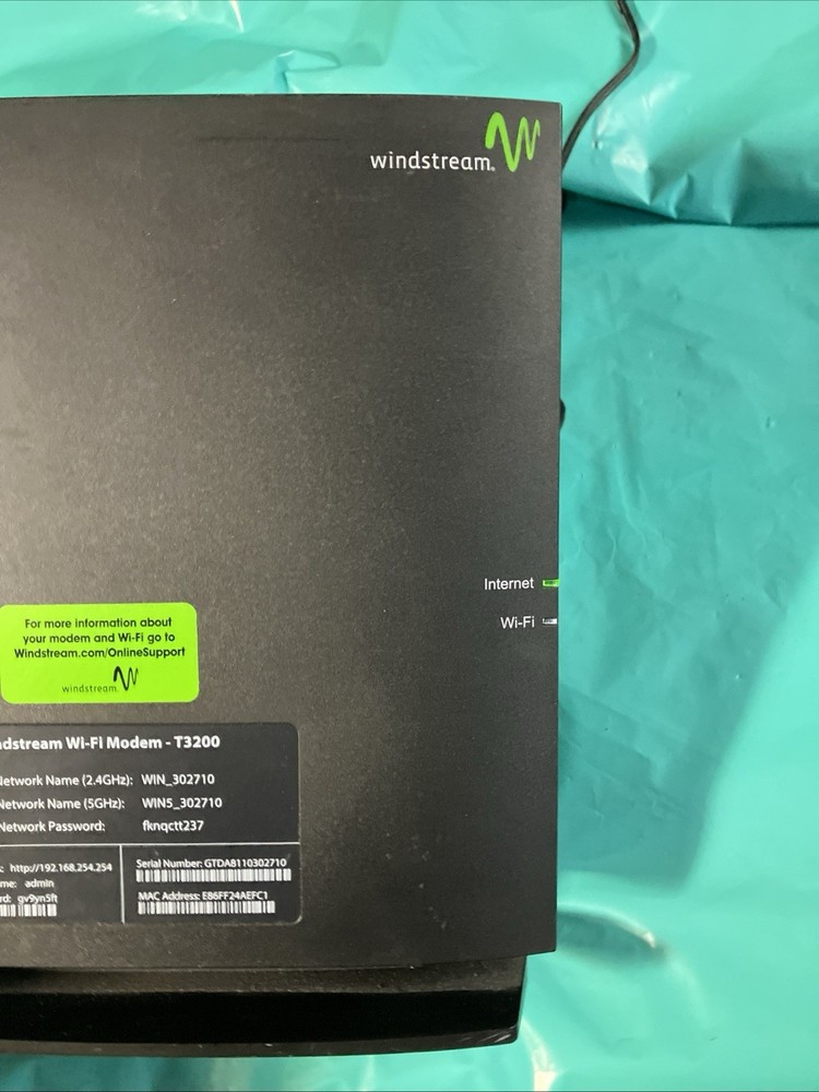 Windstream Wi-Fi modem T3200 Wireless AC Gateway Router