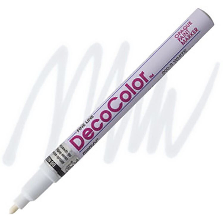 DecoColor, Paint Marker, White Ink, Fine Point, Opaque Marker, Permanent, Gloss