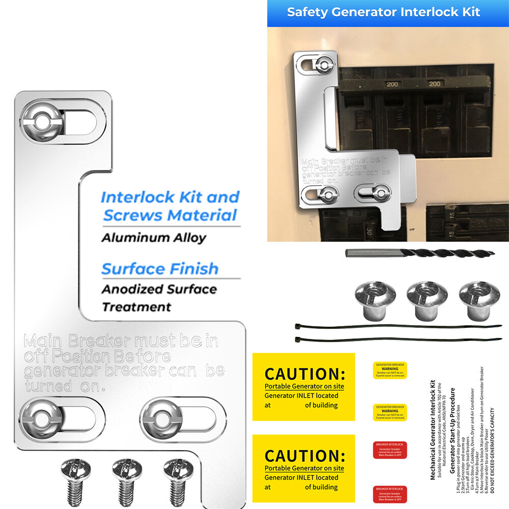 Generator Interlock Kit For Siemens /Murray/ITE 150 and 200 Amp Panel