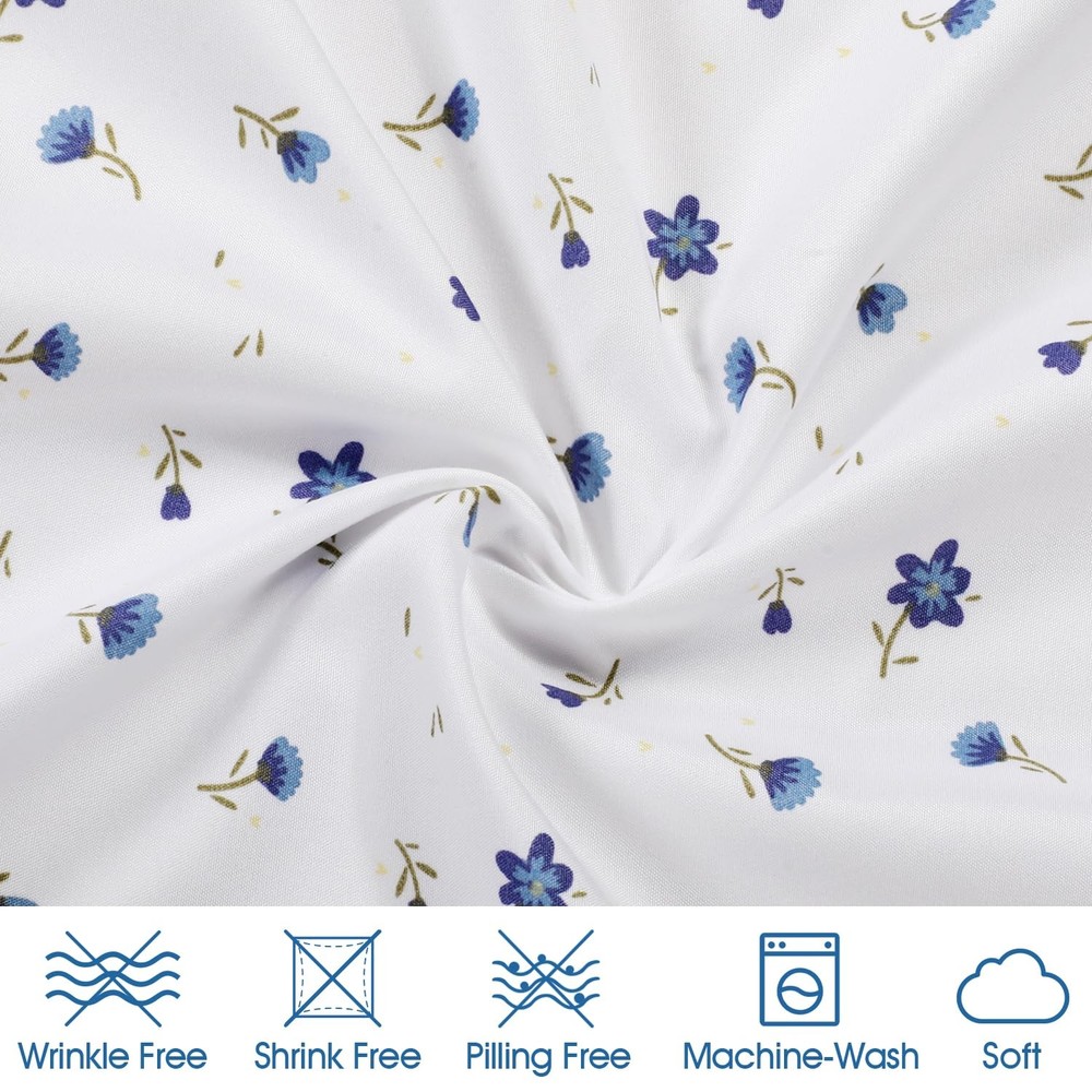 6 Piece Printed Full Size Bed Sheets, Extra Soft Brushed Microfiber 1800 Bedd...