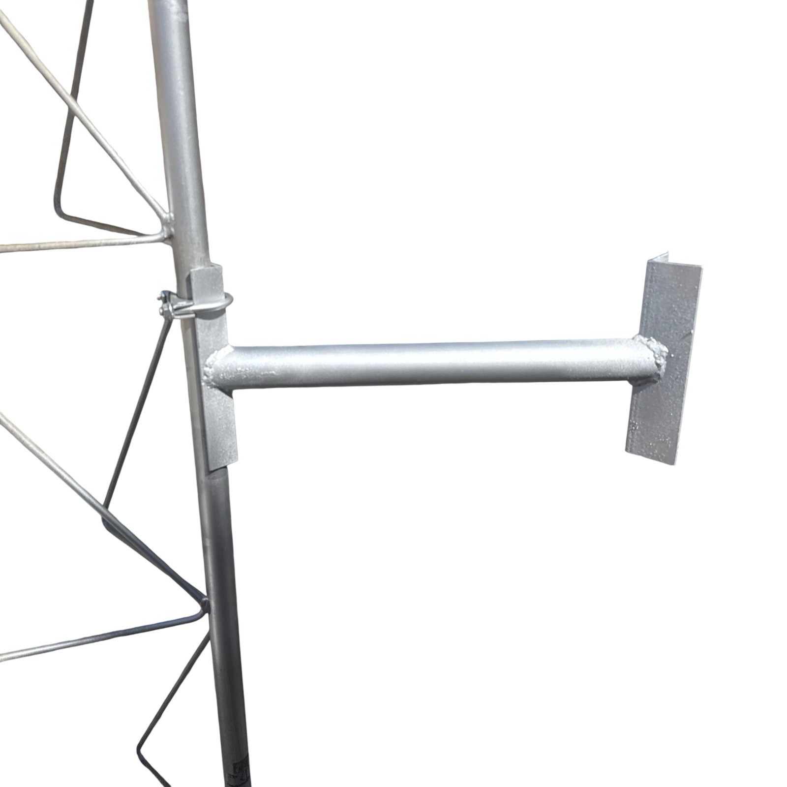Antenna tower side arm standoff 18 inches from tower