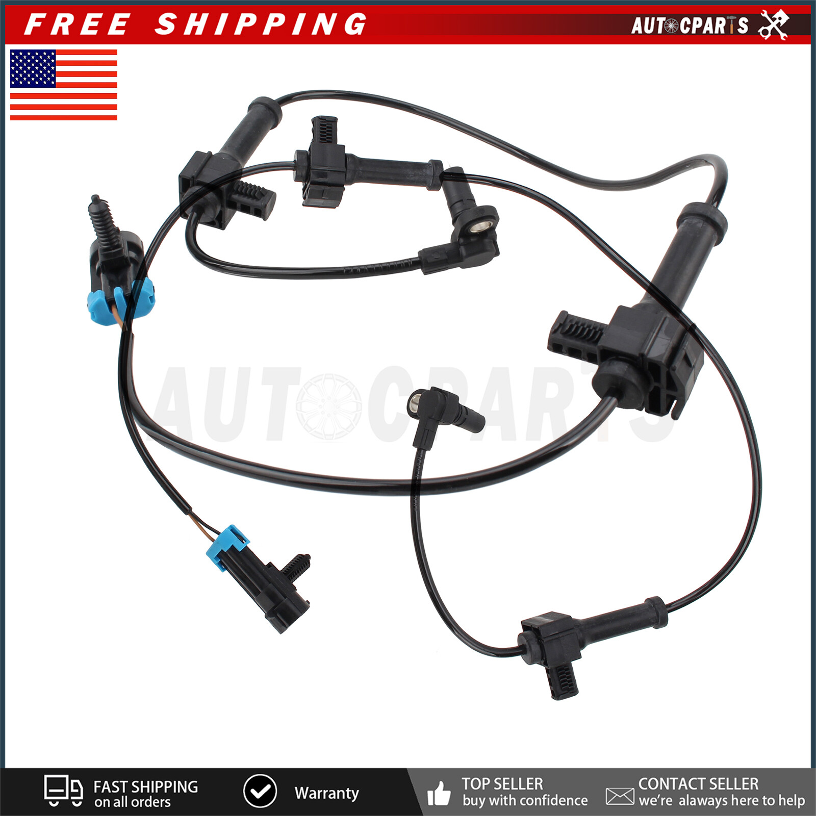 ABS Wheel Speed Sensor for Chrysler Sebring Dodge Avenger Journey Front 2pcs