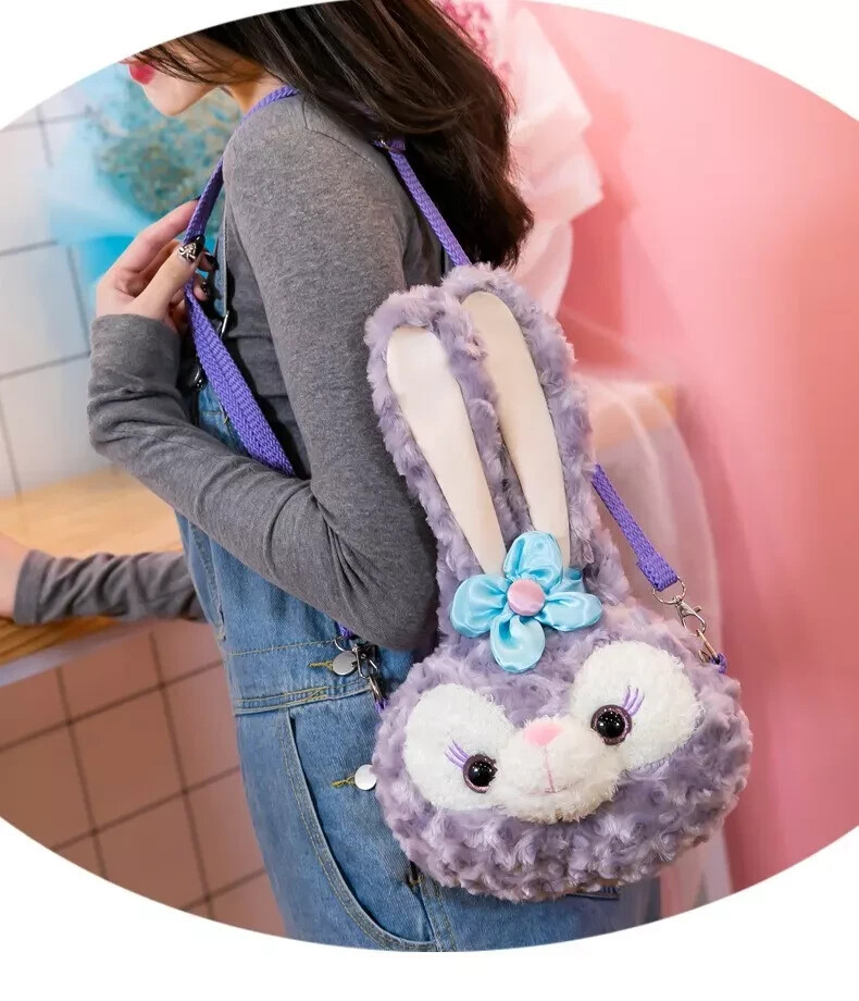 New Plush Stella Lou Rabbit head Bag Shoulder Bag Cases Wallets Coin Purses Bags