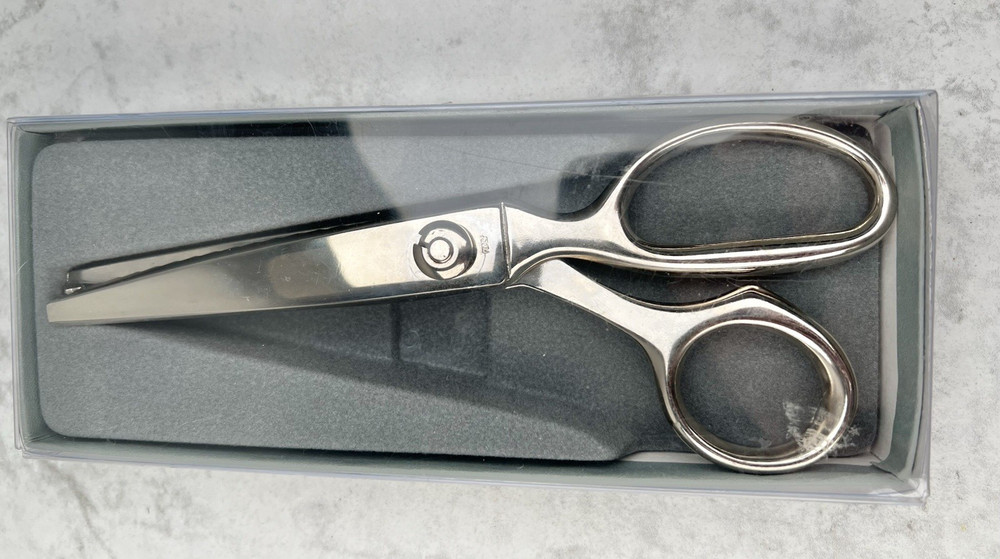 Gingher G-7P 7.5” Pinking Shears Zigzag Fabric Scissors w/ Original Case EUC
