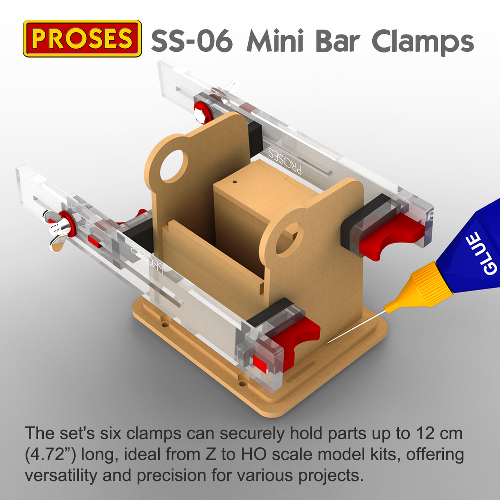 Mini Bar Clamps from Proses: Precision and Safety for Delicate Modeling Projects