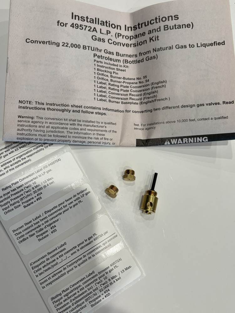 Whirlpool 49572A Gas Conversion Kit