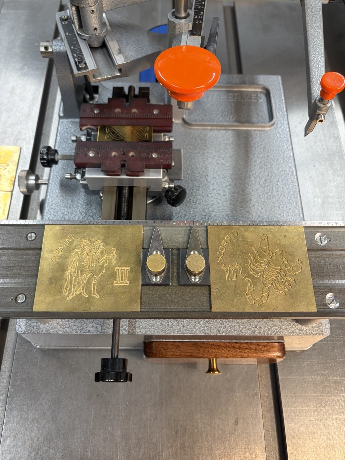 12 SIGNS OF THE ZODIAC MASTER TEMPLATES SOLID BRASS FROM NEW HERMES ENGRAVER