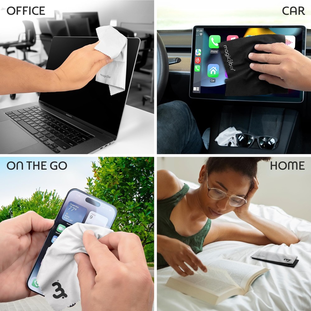 MagicFiber Microfiber Cleaning Cloth, 6 Pack - Premium Cloth for 6 PACK