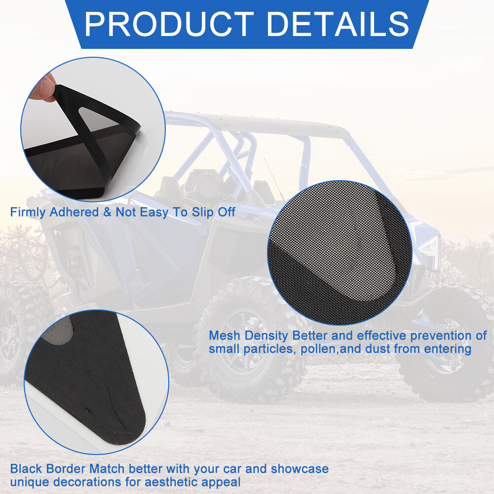 For Polaris RZR Outer Right & Left Hand Intake Mesh Screen Kit 5456088 / 5456087