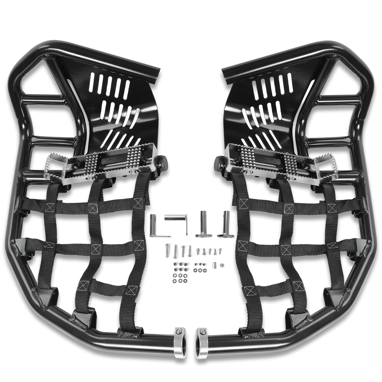 Nerf Bars Heel Guard Pro Peg Pair Black For Honda TRX 450R 450ER Sportrax 450