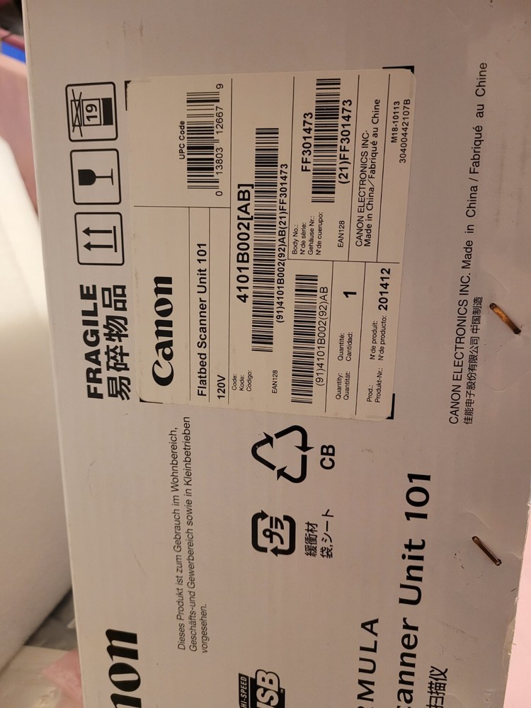 Canon ImageFormula Flatbed Scanner Unit 101 Canon 4101B002 Doc Scanner NEW