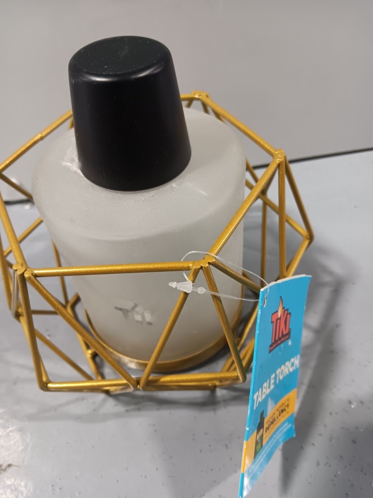 TIKI TABLE TORCH GEO GLOBE METAL TABLE