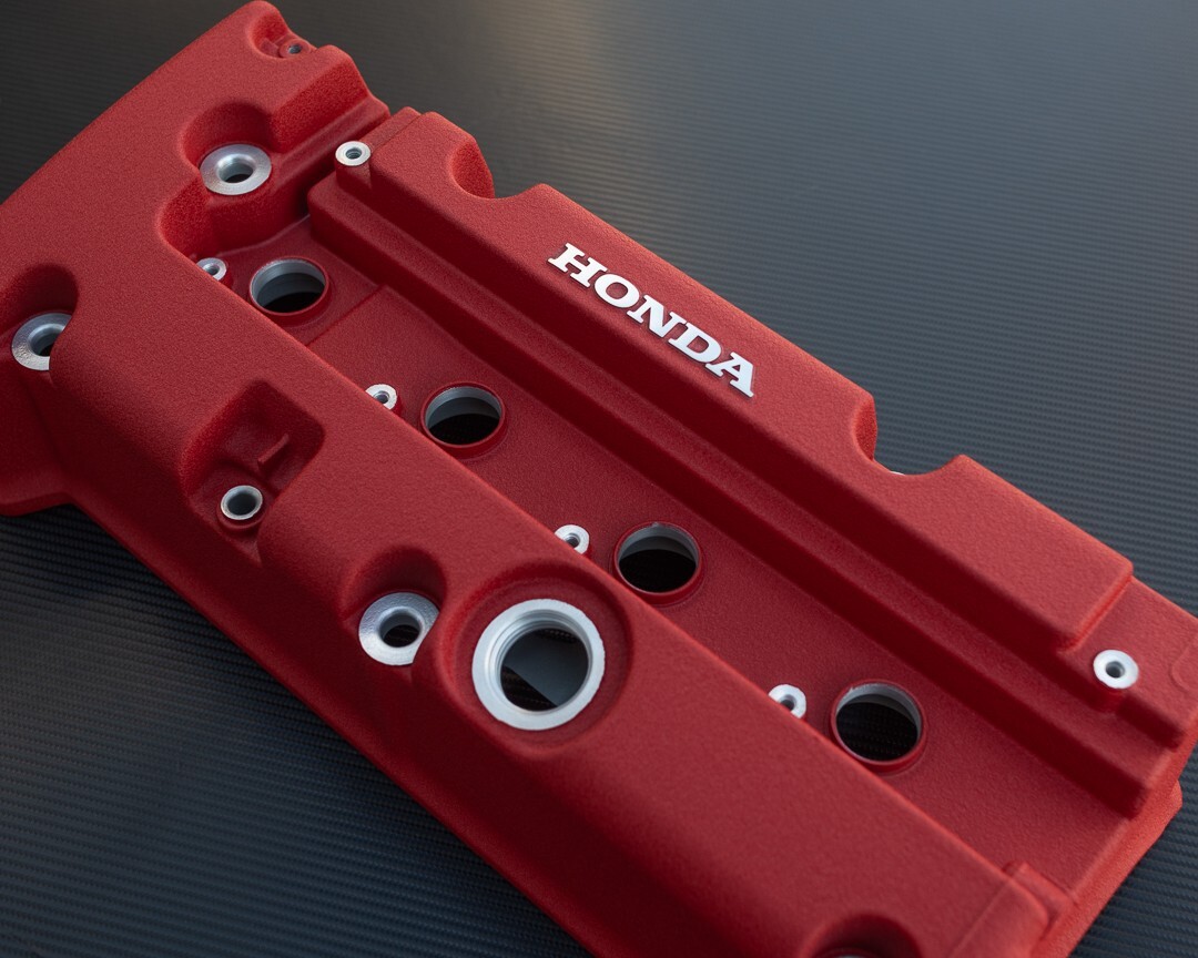 Honda K SERIES K24 K20 type r civic rsx valve cover POWDERCOATED JDM WRINKLE RED