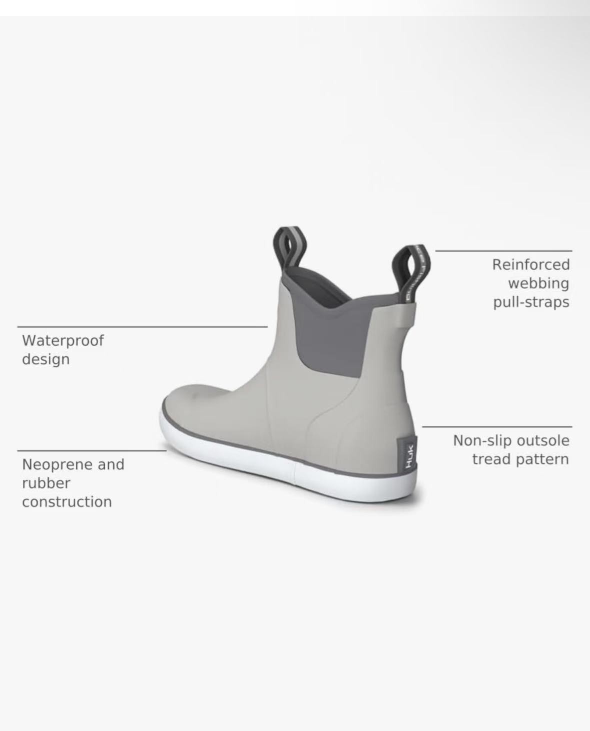 HUK Rogue Wave Men's Fishing Deck Boots Rain Shoes New