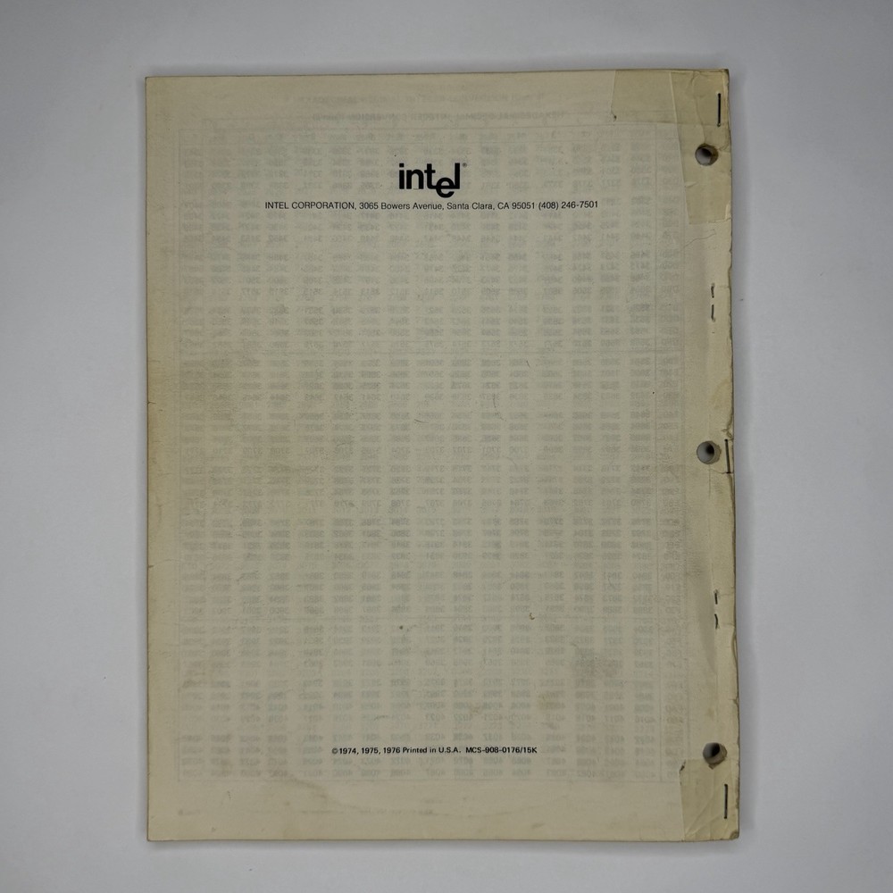 Vintage 1976 Intel 8080 Assembly Language Programming Manual Rev. C RARE