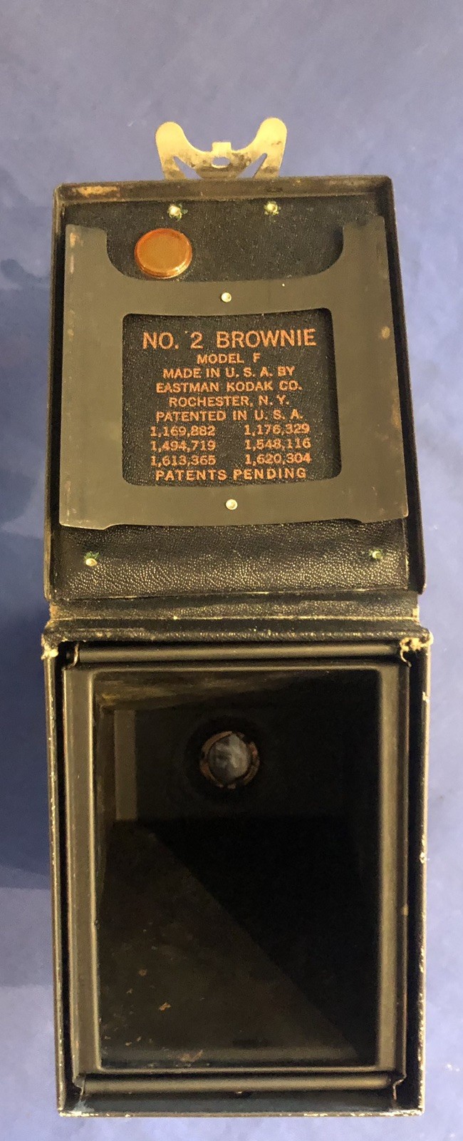 Vtg Antique Eastman Kodak Brownie No. 2 Model F Box Brown Camera Untested