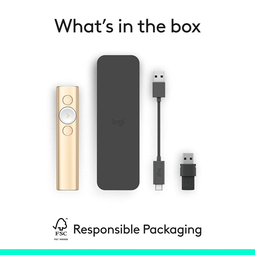 Logitech Spotlight Presentation Remote Control - Gold
