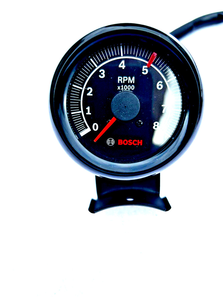 6 Volt Positive or Negative Ground Bosch Tachometer Black Face
