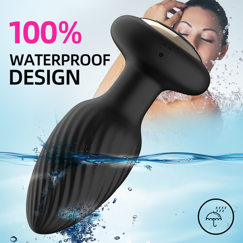 Rotating Anal Butt Plug Dildo Vibrator Prostate Massager Sex Toys for Men Women