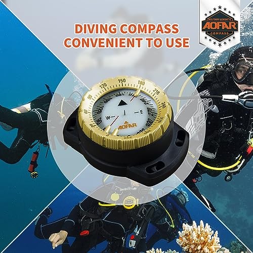 Dive Compass AF-Q60B Waterproof, Durable, Compact. Drawstring Style Compass
