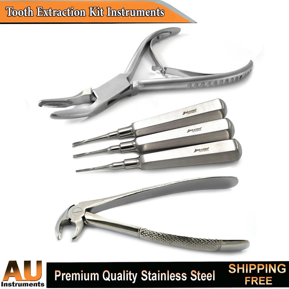 Dental Tooth Extraction Forceps Extracting & Coupland Elevators Loosening Root