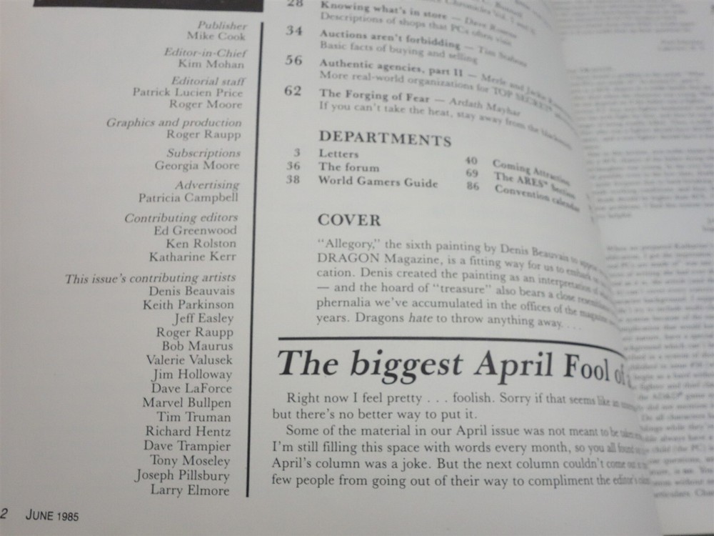Dragon Magazine: Issue #98 June 1985 (TSR)