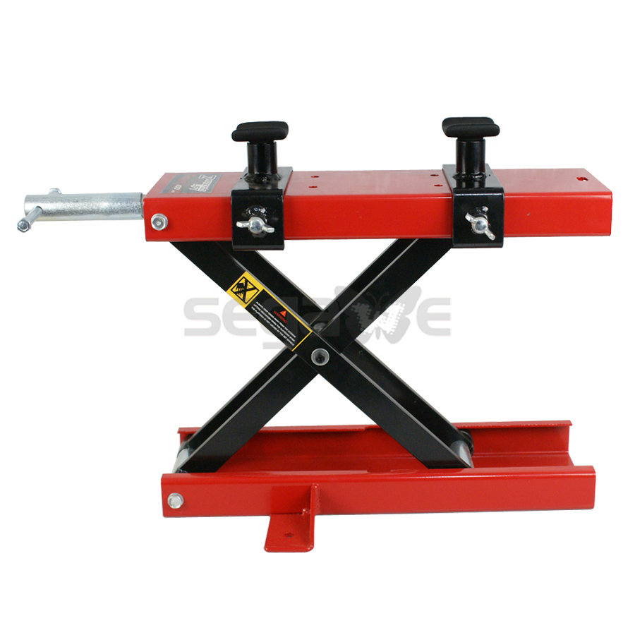 Wide Deck 1100 LB Motorcycle Center Scissor Lift Jack Hoist Stand Bikes ATVs