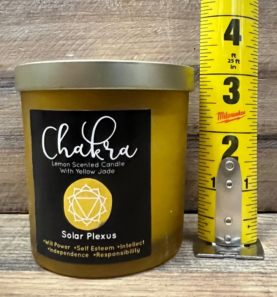 Chakra Yellow Jade Lemon Candle 3" x 3