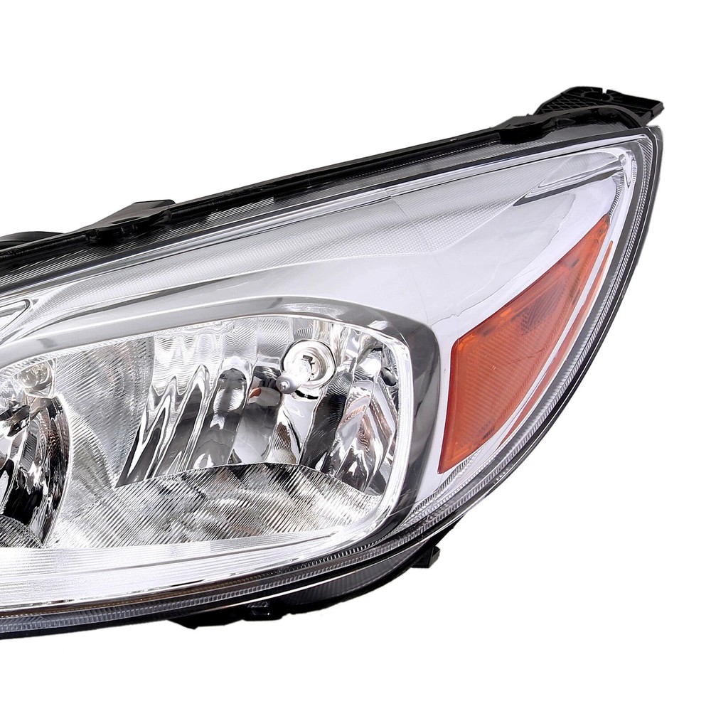 Halogen Headlight For 2015-2018 Ford Focus Chrome with LED DRL Left Driver Side