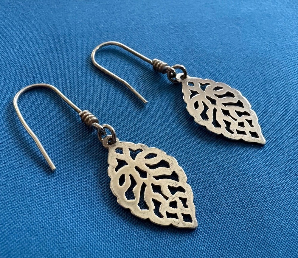 James Avery Sterling Silver Leaf Earrings - Retired