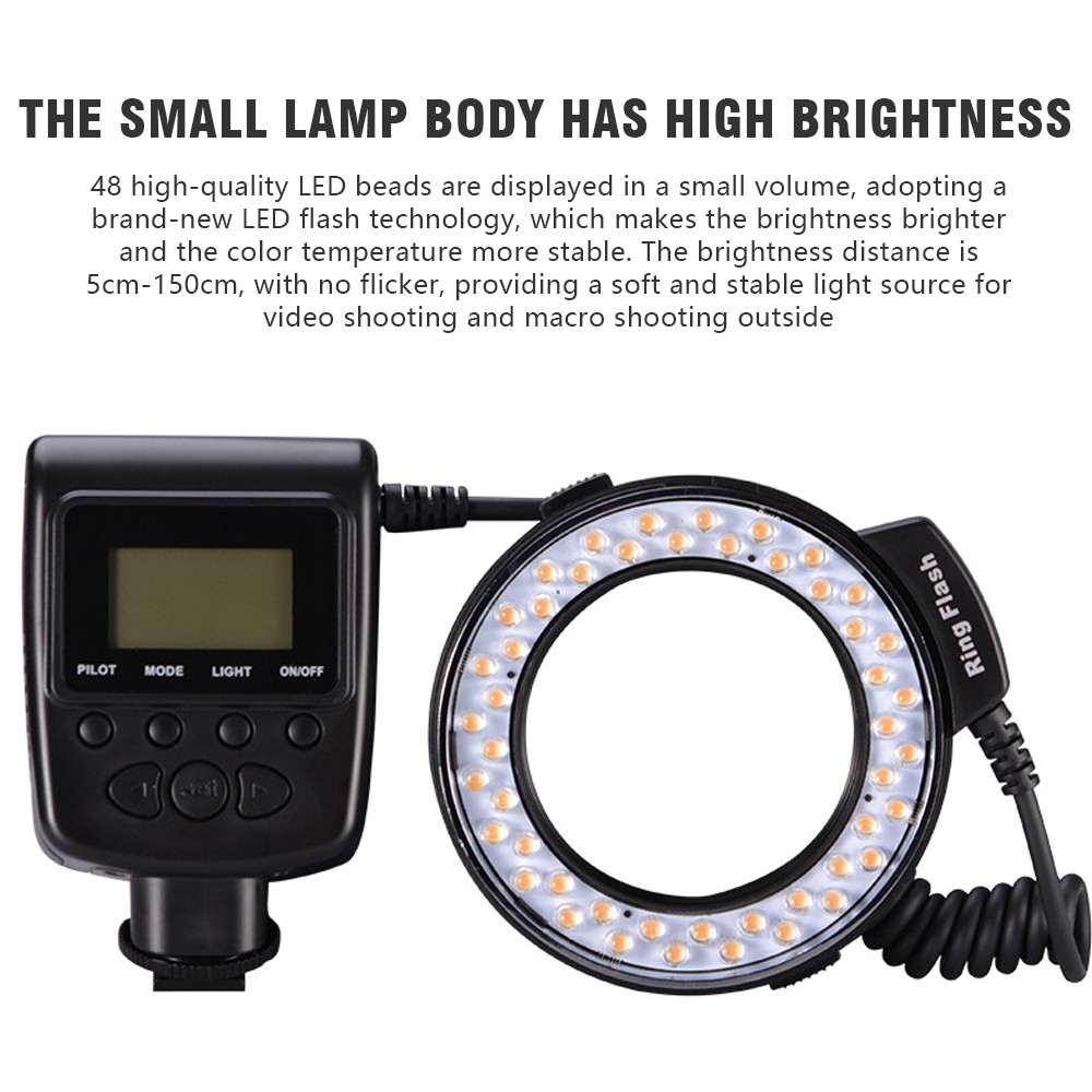 New Macro LED Ring Flash Light RF 550D For DSLR Cameras