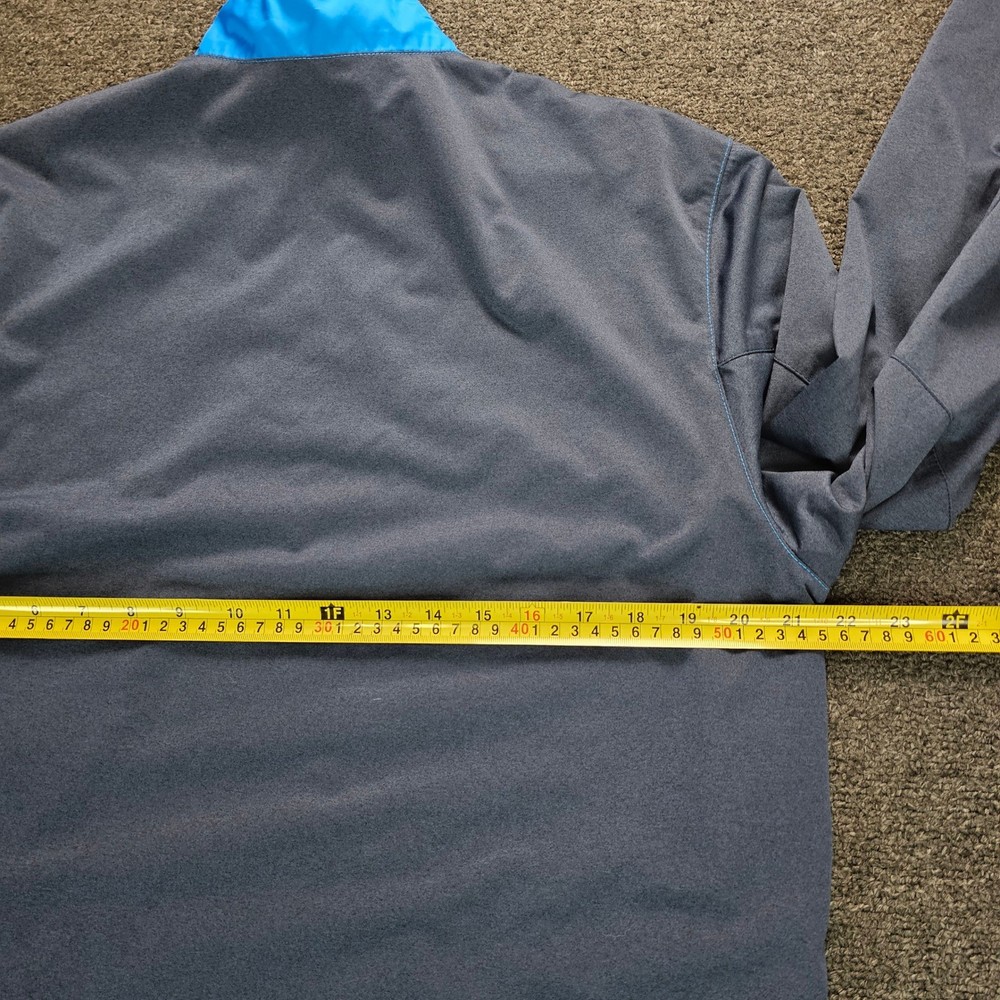 Nike Golf Jacket Mens Medium Blue Grey 1/4 Zip Windbreaker Pullover Sweatshirt