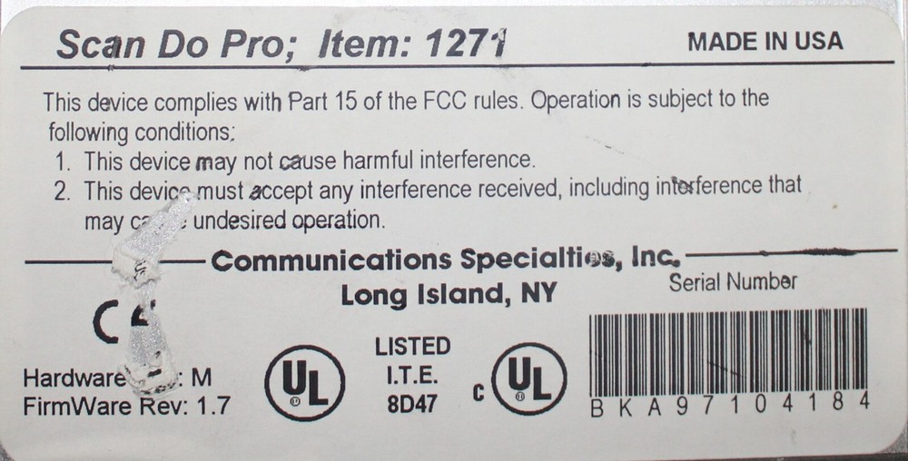 CSI Scan Do Pro Computer to Video Scan Converter P/N: 1271