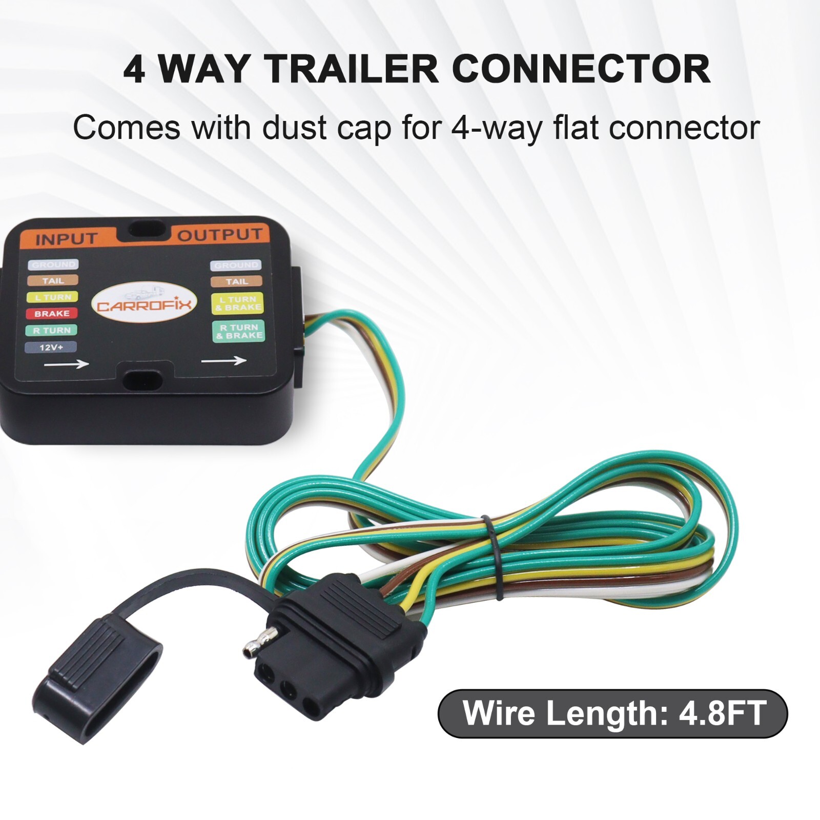 Custom Wiring Harness w 4-Way Flat Trailer Connector for 2015-2023 Nissan Murano