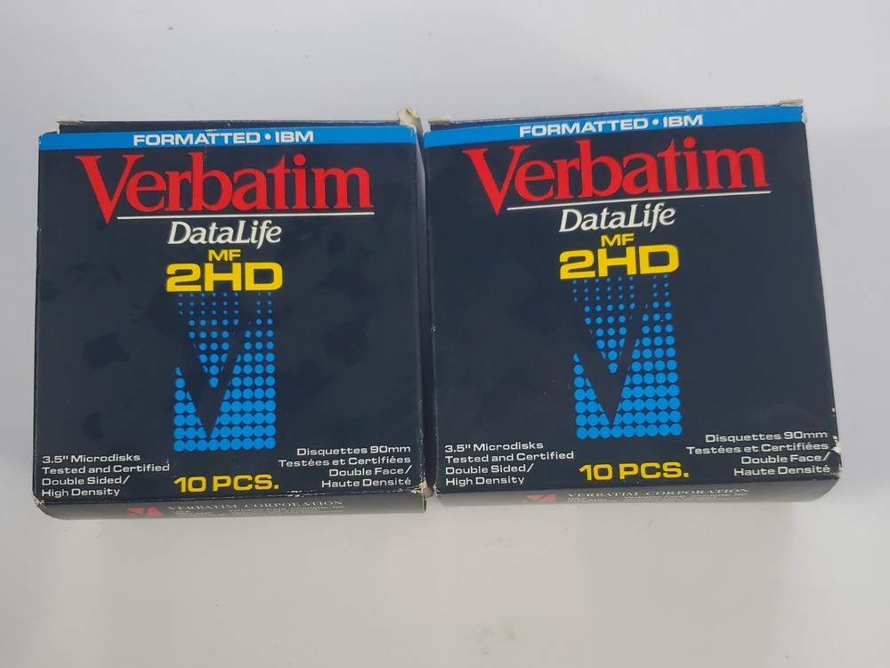 Verbatim Datalife IMF 2HD 3.5" Microdisks 2 boxes 22 pcs