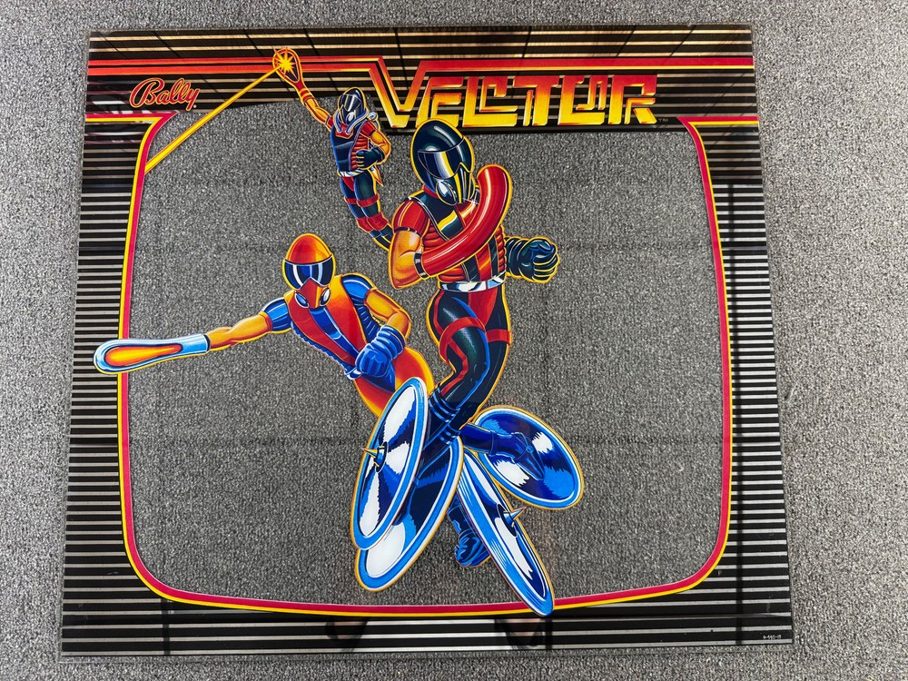 Bally Vector Pinball Machine Game Backglass Outer ORIGINAL