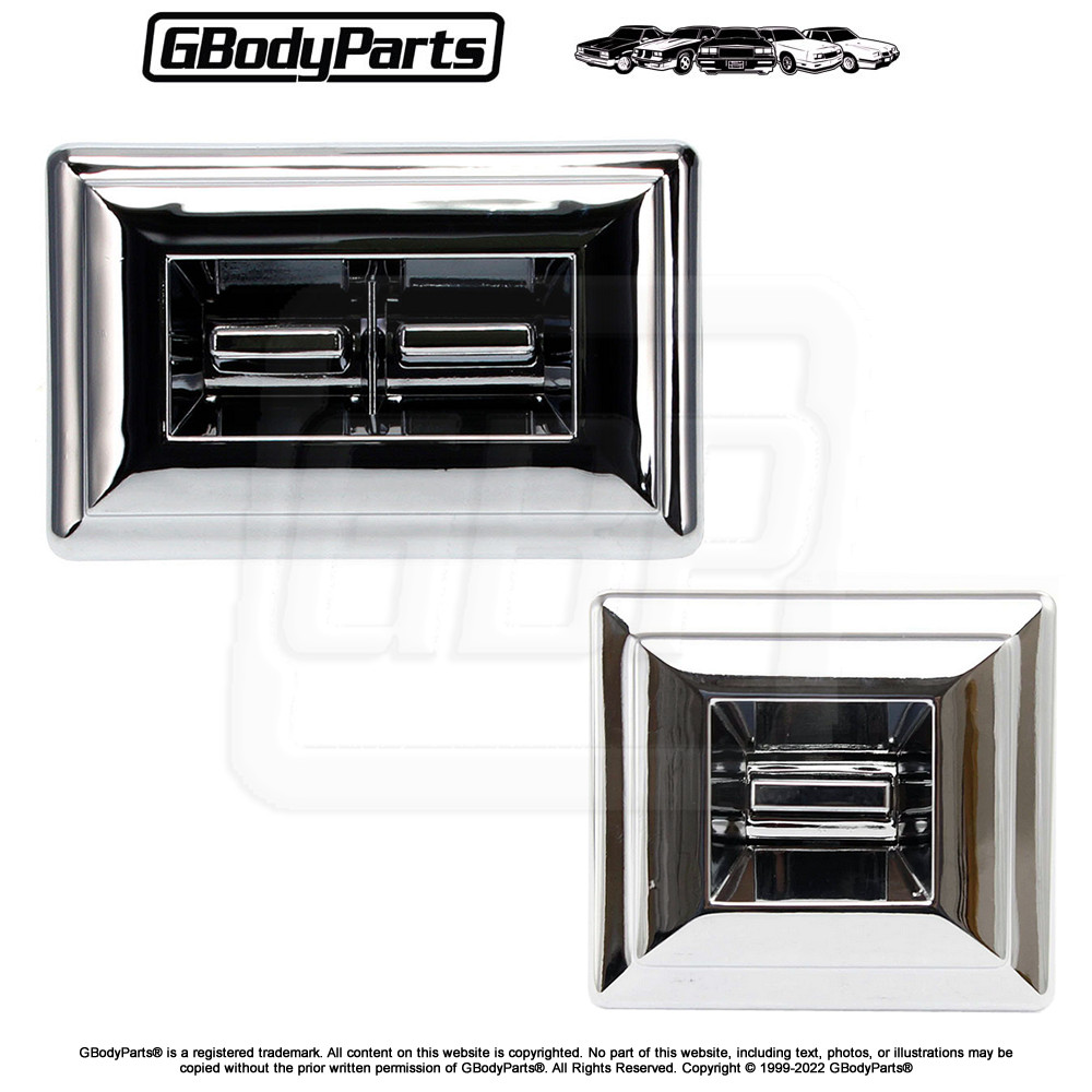 78-88 GBody Power Window Switch & Chrome Escutcheon Cover LH 2 Button & RH SET