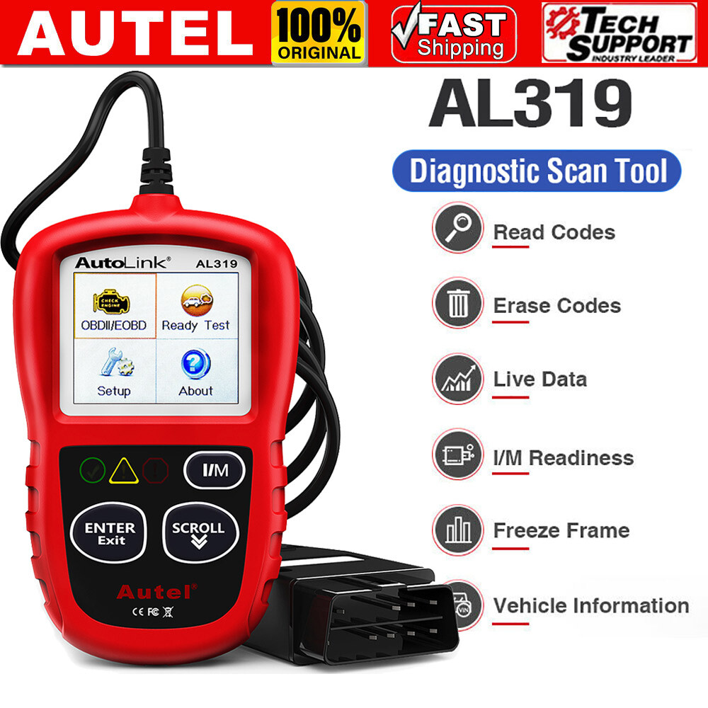 Autel Autolink AL319 OBD2 Scanner Code Reader Check Engine Fault Car Diagnostic