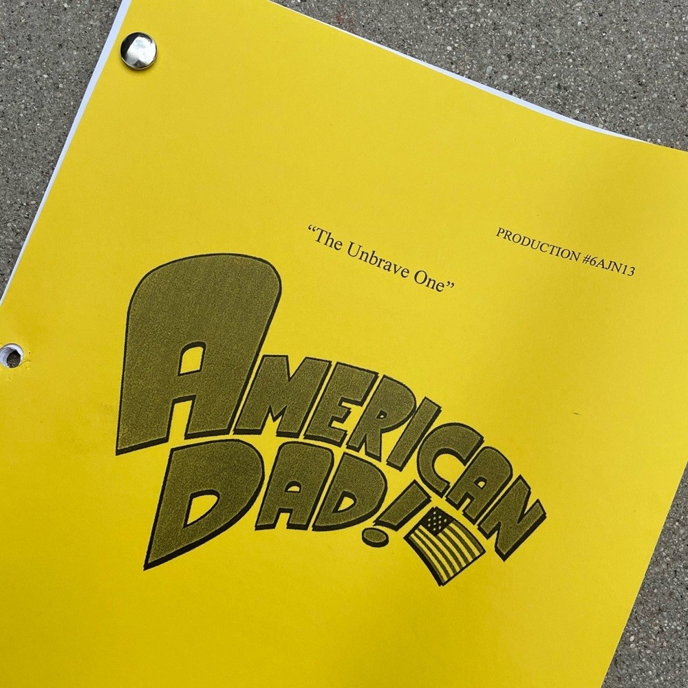 American Dad 2010 The Unbrave One Production Used Original Table Draft Script