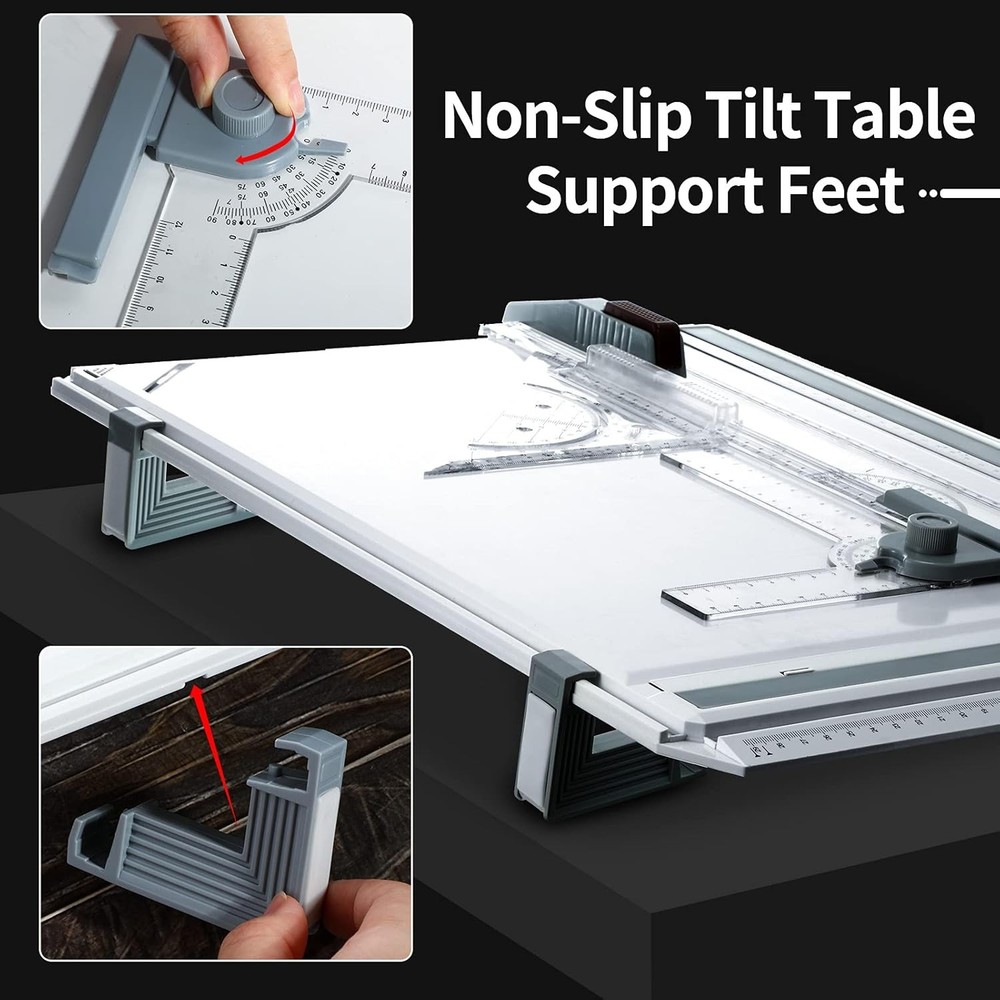 A3 Portable Drawing Board Multi-Function Metric Drafting Table Drafting Board W/