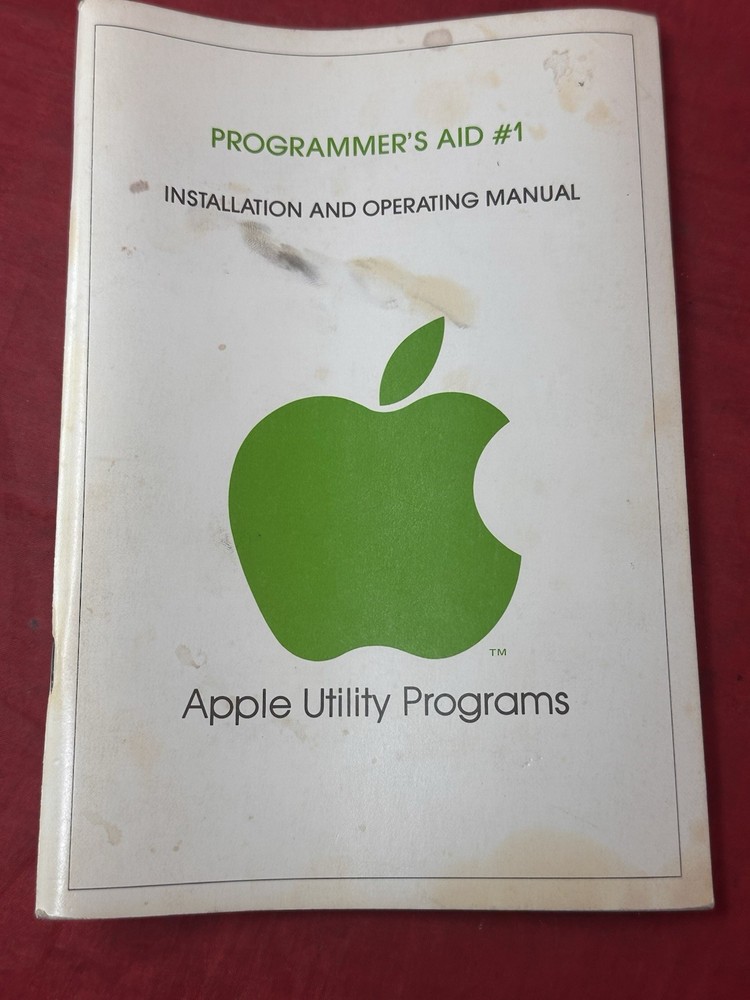 Apple II Programmer's Aid #1 Installation & Operating Manual 1978 VTG Manual
