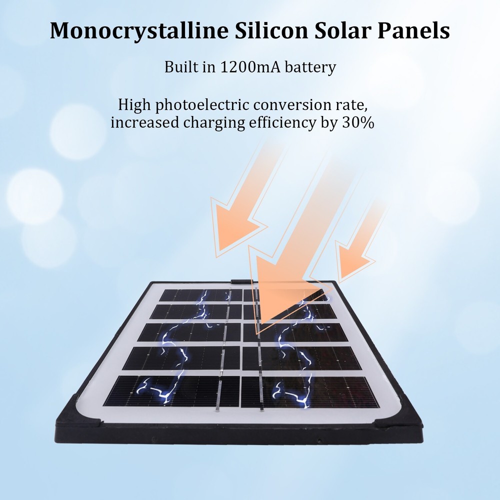LED Ceiling Light Solar Panel Remote Control Pendant Lamp Indoor Corridor Garden