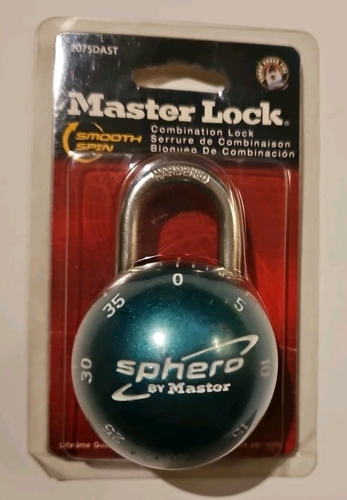 Master Lock Sphero Master 1 Green 1 Red Smooth Spin Combination Lock New